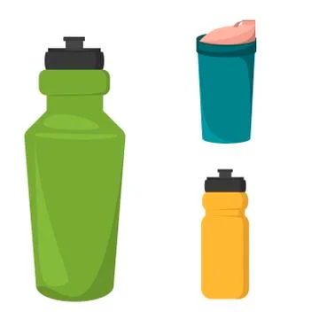 Blank plastic bottle for water vector illustration Stock Illustration