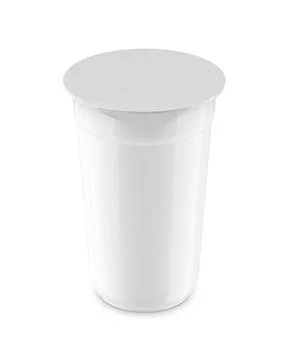 Blank Plastic Cup Template with lid isolated on a white background Stock Illustration
