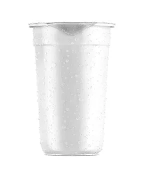 Blank Plastic Cup Template with lid isolated on a white background Stock Illustration