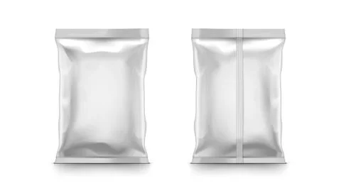 Blank Plastic Foil Bag Packaging For Food Stock Illustration
