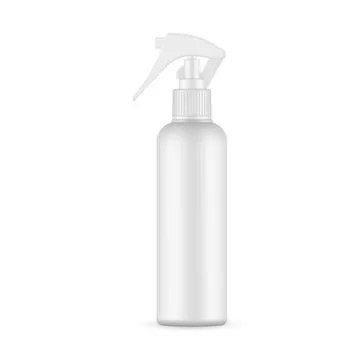 Blank Plastic Spray Bottle Mockup, Isolated on White Background Stock Illustration