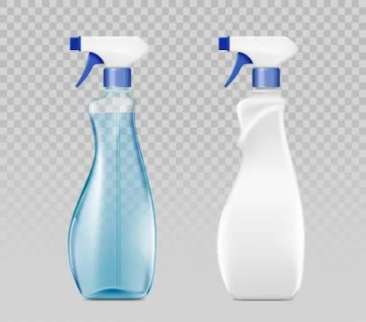 Blank plastic spray detergent bottle. Packaging template Stock-Illustration