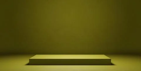 Blank Platform Stage Podium Dark Copper Brown or Yellow Abstract Display Back 库存插图