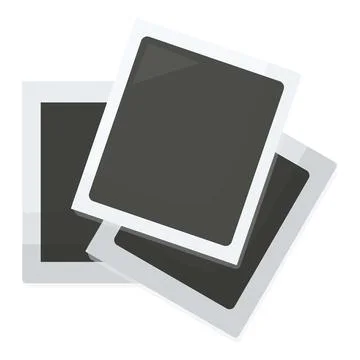 Blank polaroid photo frames vector Illustrazione stock
