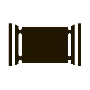 Blank Polymer Packaging Chocolate Bar glyph icon Stock Illustration