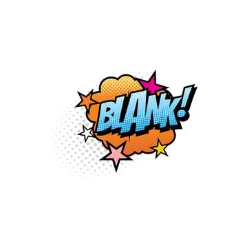 Blank pop art comic bubble isolated vector icon 스톡 일러스트