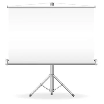Blank portable projection screen vector illustration Stock Illustration
