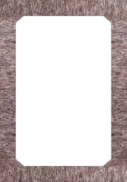 Blank Portrait Frame with Brickwall Borders White frame background with de... Stock Photos