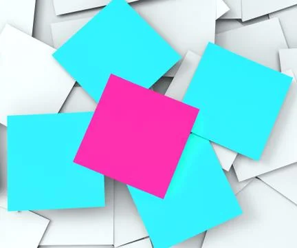 Blank post it messages shows copyspace to do and note Stock Illustration