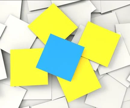 Blank post it messages shows copyspace to do and note Stockillustratie