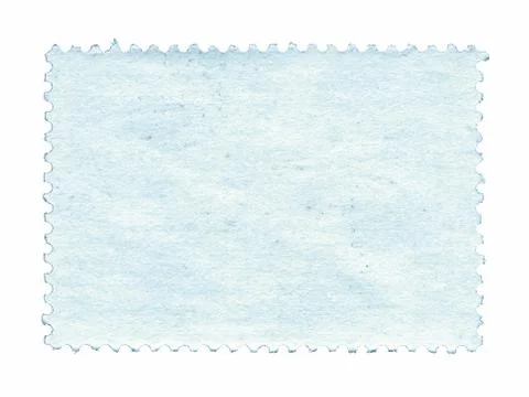 Blank postage stamp background textured isolated on white Foto stock