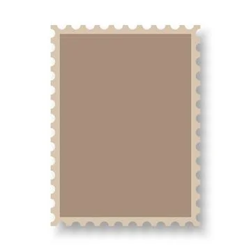 Blank postage stamp. Clean postage stamp template. Postage stamp border. Mo.. Stock Illustration