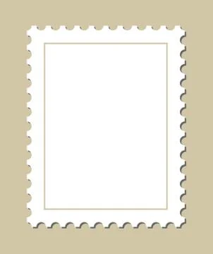 Blank postage stamp Stock Illustration