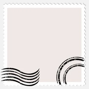 Blank postage stamp illustration Stock Illustration