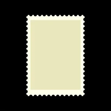 Blank postage stamp. Rectangle shape postmark.  Vector illustration isolated  Illustrazione stock