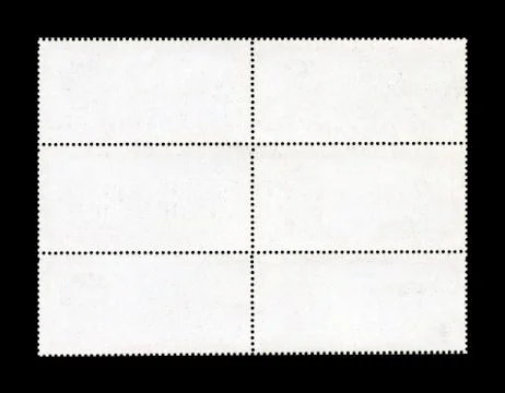 Blank Postage Stamp Sheet Stock Photos