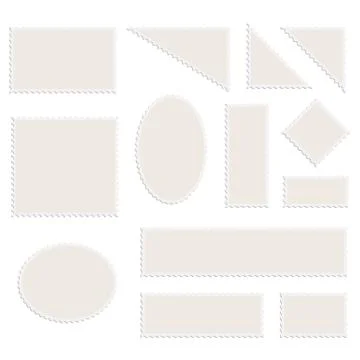 Blank postage stamps with copy space Stock Illustration