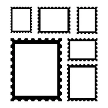 Blank postage stamps Stock Illustration