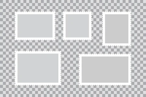 Blank postage stamps set  vector Stock Illustration