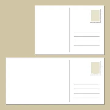 Blank postcards back Illustrazione stock