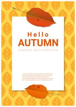 Blank poster on autumn theme background Stock Illustration