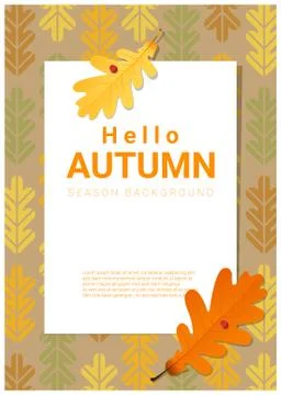Blank poster on autumn theme background Stock Illustration