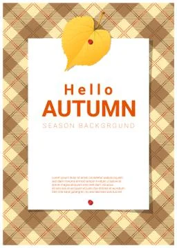 Blank poster on autumn theme background Stock Illustration