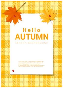 Blank poster on autumn theme background Stock Illustration