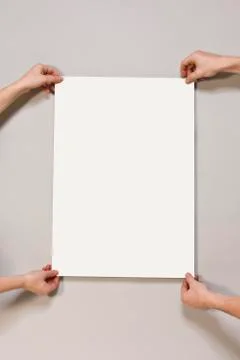 Blank poster on beige background Stock Photos