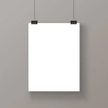 Blank Poster Mock-Up isolated. Stock Illustration