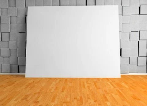 Blank poster in a room Stock Illustration