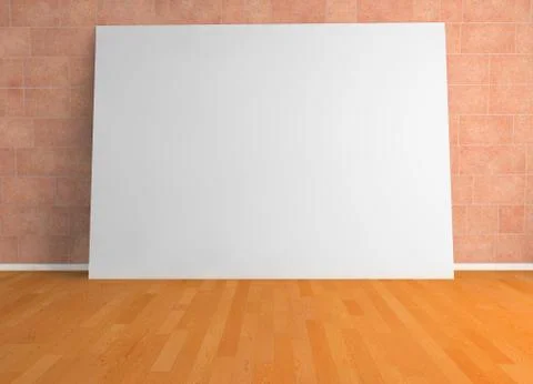 Blank poster in a room Stock Illustration