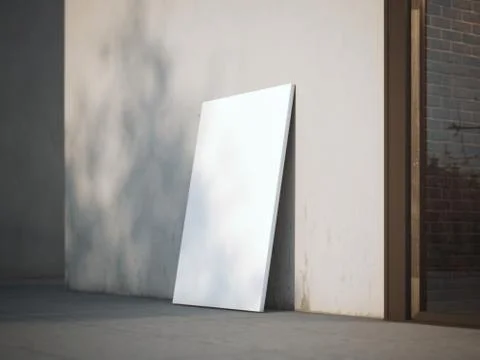 Blank poster on a street. 3d rendering 库存插图