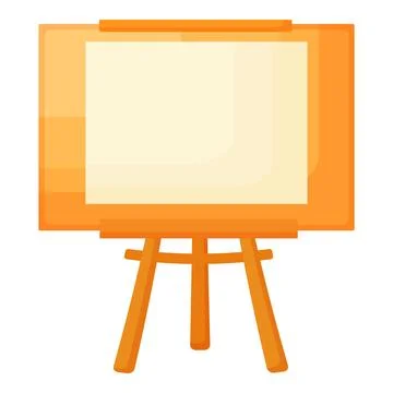 Blank presentation board on stand 스톡 일러스트