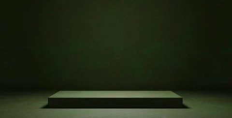 Blank Presentation Platform Dark Olive Green Abstract Display Background Disp 库存插图
