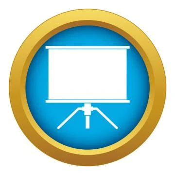 Blank projection screen icon blue vector isolated Stock Illustration