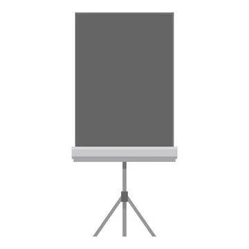Blank projection screen standing on tripod for presentations and conferences 스톡 일러스트