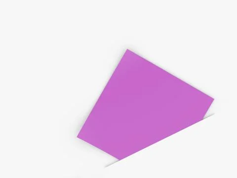 Blank purple note paper concept isolated on white background Stock Illustration