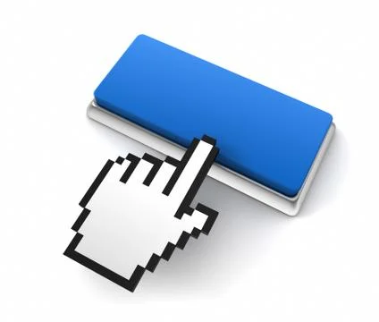 Blank push button  3d illustration Stock Illustration