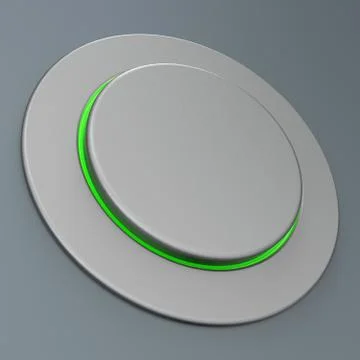 Blank push button or switch shows copyspace Stock Illustration
