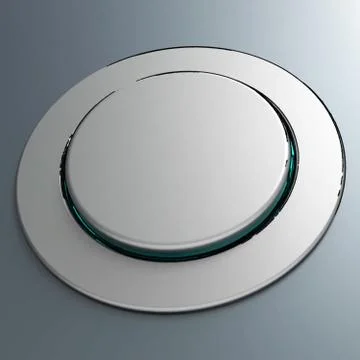 Blank Push Button Or Switch Shows Copy space Stock Illustration