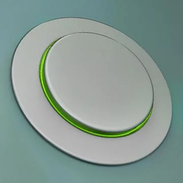 Blank Push Button Or Switch Shows Copy space Stock Illustration