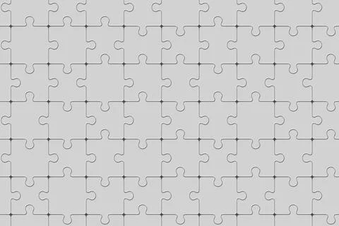 Blank puzzle seamless pattern. 3d illustration. Stock Illustration