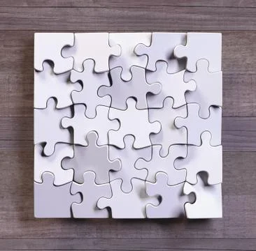 Blank Puzzle Square Format Stock Illustration