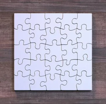 Blank Puzzle Square Format Stock Illustration