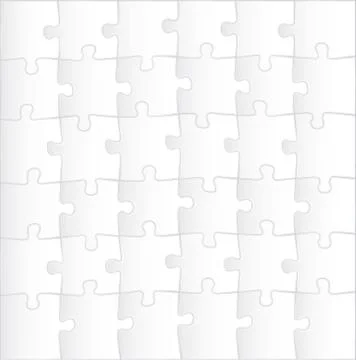 Blank puzzle template Stock Illustration