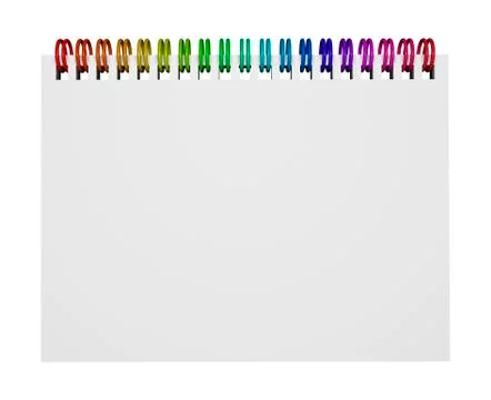 Blank rainbow notepad Stock Illustration
