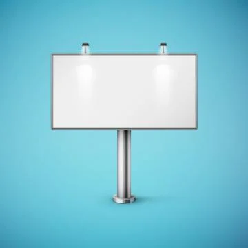 Blank realistic billboard Stock Illustration