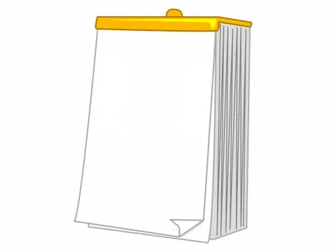 Blank realistic notepad notebook isolated on white Stock Illustration
