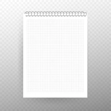 Blank realistic spiral notepad notebook isolated on white vector. Stockillustratie
